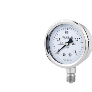 Stainless Steel Pressure Gauge YN60BF (0-1.6 MPa, 60mm Diameter, M14*1.5 Thread) for HVAC Hydraulic Pneumatic Industrial Applications
