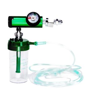 Oxygen Regulator (0-15 L/min Flow) with Humidifier Bottle and Tube for Medical Oxygen Cylinders, CGA540
