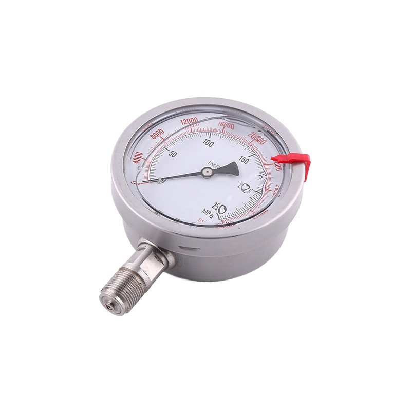 Radial All-Steel Welded High Pressure Gauge 100mm (0-36000 PSI, EN837-1, KI 1.0) with Red Mark for Industrial Applications, Replaces JT15036000P - Image 3