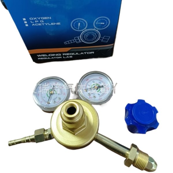 TANAKA Style Oxygen Pressure Regulator with Extended Connector for Zambia Africa Export - Imej 3