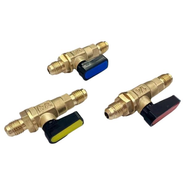 Refrigerant Charging Ball Valve 1/4" Male to 1/4" Female SAE for R22 R410A AC HVAC System - 이미지 2