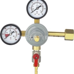 Universal Cross Full Copper Oxygen Hydrogen Helium Pressure Reducing Valve High Pressure Nitrogen Regulator (N2-10, 0.4MPa, 15m³/h) for Nitrogen Gas Systems