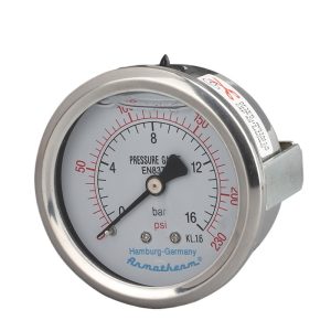 Arnatherm Pressure Gauge EN837 KL1.6 (0-230psi/0-16bar) for Water Oil Systems
