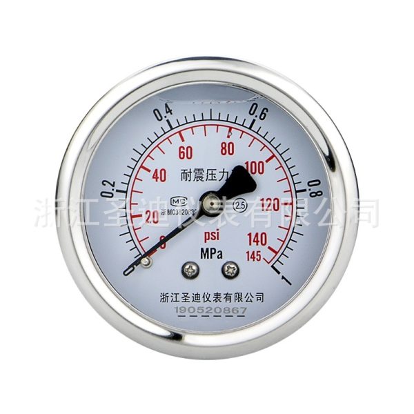 Axial Bezel-Type Seismic Pressure Gauge YN60ZK (60mm, 0-0.6MPa Range, 2.5 Accuracy) for Industrial Applications - รูปภาพ 2
