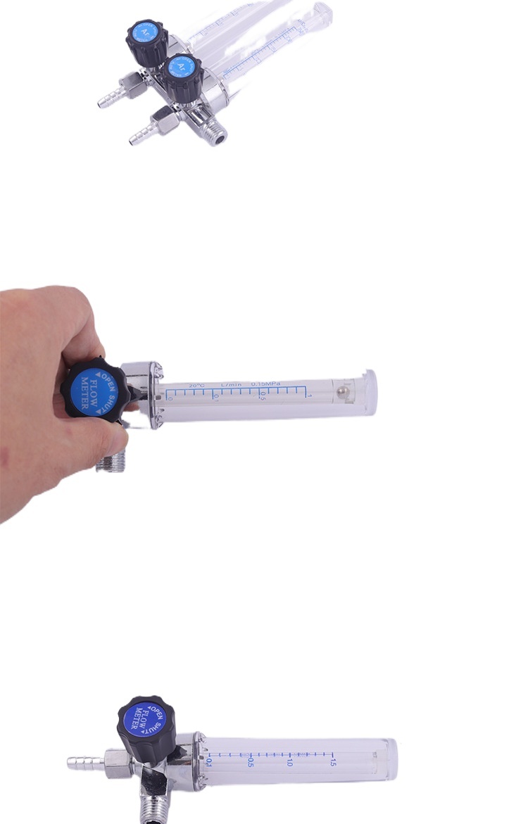 Argon CO2 Flow Meter Glass Tube Rotameter for Gas Regulator Pressure Reducer 1.5-40L/min - Image 2