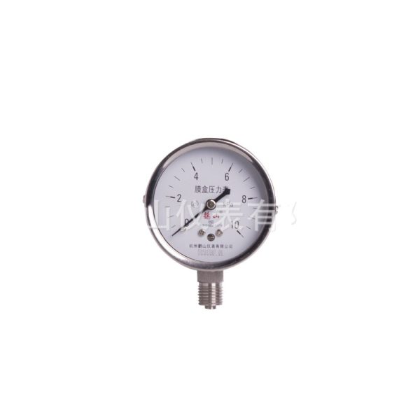 Full Stainless Steel Diaphragm Pressure Gauge YE60BF All-Stainless Micro Pressure Gauge for HVAC Systems 0-4 kPa to +/-50 kPa