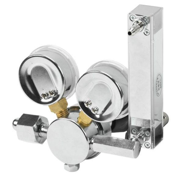 Provov High Precision Flowmeter Pressure Reducer Dual Gauge Nitrogen Regulator for Standard Gas, Nitrogen, Hydrogen - Image 3