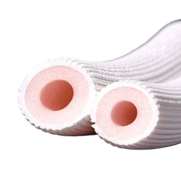 Flame Retardant IXPE Foam Insulation Pipe (13mm, Double Layer Embossed) for HVAC Systems