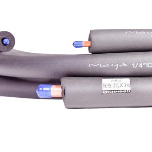 Pre-bent Insulated Copper Pipe Set (6.35x0.6mm + 9.52x0.6mm) 2HP/3M Black for Split Air Conditioner Systems