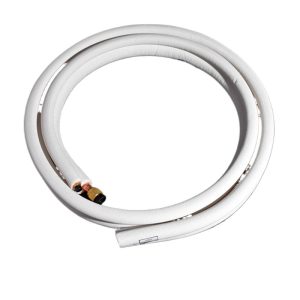 Finished Thickened HVAC Copper Connection Tube (6.35*0.6+15.88*0.7) for Small 3HP Air Conditioners, Universal Extension Hose with Copper Nuts, Pure Copper