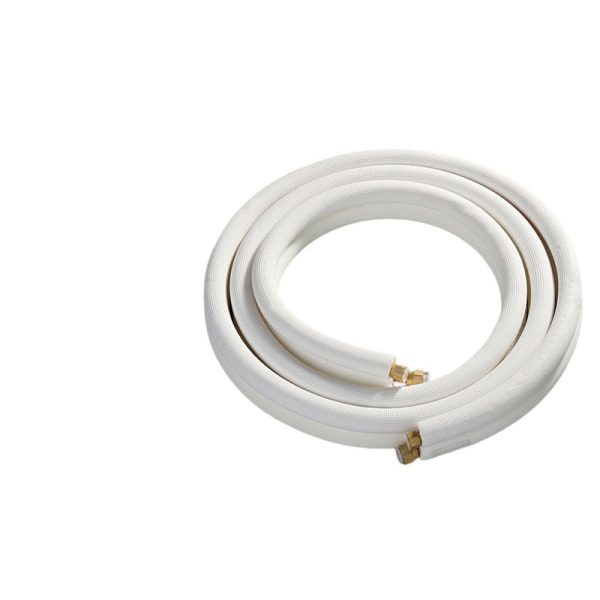 Double Layer Flame Retardant Insulated Copper AC Refrigeration Line Set Kit with 1/4"+3/8" Copper Pipe for 1P-5P Universal Air Conditioners