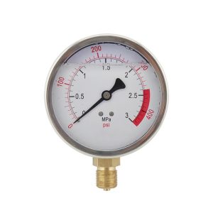 Y50 Radial Oil-Filled Pressure Gauge (0-3 MPa / 0-400 psi, 50mm Dial) for Industrial HVAC Systems