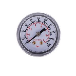 General Black Iron Case Pressure Gauge with Copper Connector (40mm, 0-100bar/psi, Axial Connection)