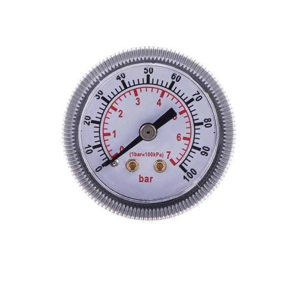 General Black Iron Case Pressure Gauge with Copper Connector (40mm, 0-100bar/psi, Axial Connection)