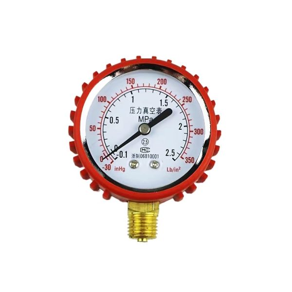 Refrigeration Pressure Gauge Set (25kg/cm² Metric Thread) with Valve for HVAC Refrigerant Charging & Testing - Gambar 3