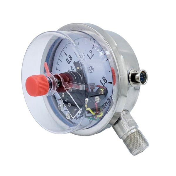 Stainless Steel Electric Contact Pressure Gauge YXC-100BF Series 380V 30VA for Water/Air/Oil/Hydraulic Systems, Replaces YXC100BF30VA - รูปภาพ 2