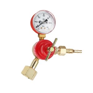 Propane Oxygen Regulator Acetylene Pressure Reducer with Mini Gauge (0-0.6 MPa) for Welding Cutting