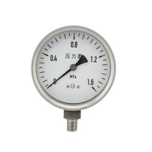 Radial Stainless Steel Pressure Gauge Y-50 (0-1.6 MPa, 1.5 Accuracy) for HVAC Systems