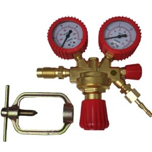 Acetylene Pressure Reducer Regulator Brass with Dual Gauge EN 562 for Acetylene Gas Tanks