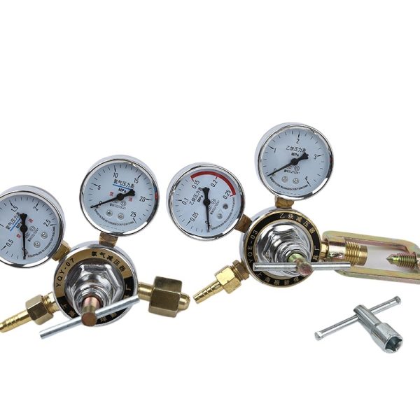 Zhenxin Anti-Vibration Oxygen Acetylene Argon Pressure Reducer Regulator Gauge Set for Welding Cutting - Imagem 3