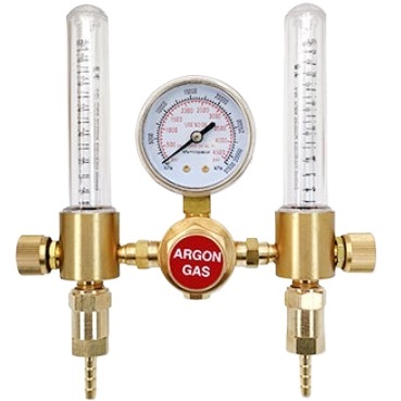 Full Copper Dual Tube Argon Gas Regulator Pressure Gauge WX-564 for Welding and Soldering - Image 2