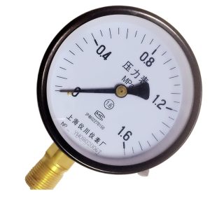 ShangHai YiChuan Y-100 Pressure Gauge 0-1.6 MPa with 1.6 Precision Class and M20 Thread for Air Water Pressure HVAC Systems