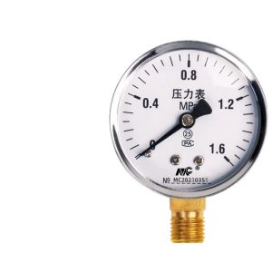 Mengchuan Instrument Y60 Pressure Gauge 0-1.6MPa, 2.5 Accuracy for Water, Air, Oil, Hydraulic Systems