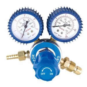 Industrial Oxygen Pressure Reducer Regulator Gauge (Outlet Pressure 1.25MPa, Flow Rate 40-50m³/h), Dual Gauge for Oxygen Acetylene Gas
