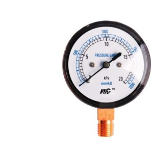 MENGCHUAN YE60 Diaphragm Pressure Gauge with Copper Connector and Dual Scale for Water, Gas, Oil Pressure Testing