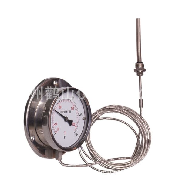 Full Stainless Steel Capillary Thermometer WTQ-280/WTZ-280 (0-200°C) for HVAC Temperature Monitoring - รูปภาพ 2
