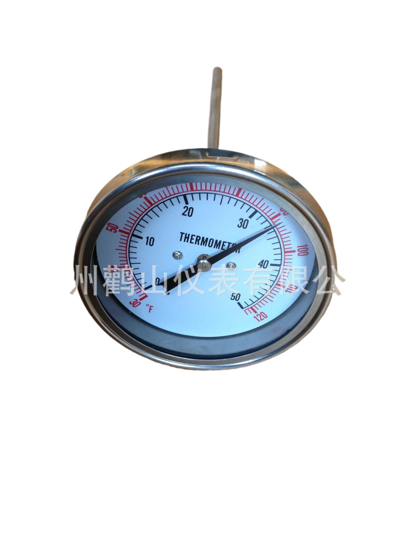 HVAC Bimetal Thermometer (0-200°C/F, 60mm Dial) for Industrial HVAC Systems, Replacement WSS Series - Image 3