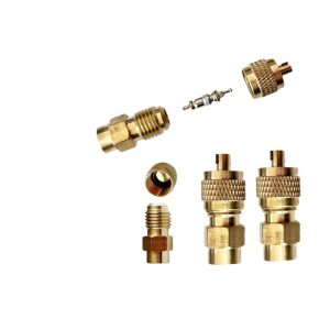 HVAC Refrigeration Charging Needle Valve Quick Connector Brass Thickened 1/4" SAE for AC Units