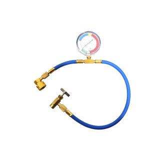 R134a Auto AC Refrigerant Charging Hose Kit with Gauge and Quick Coupler for Car Air Conditioning Systems