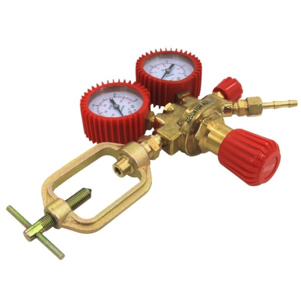 Acetylene Pressure Reducer Regulator Brass with Dual Gauge EN 562 for Acetylene Gas Tanks - Image 3