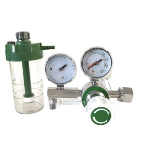Medical Oxygen Regulator with Flow Meter (0-15 LPM) and Pressure Gauge (0-4000 PSI) for Oxygen Cylinder, CGA540 Inlet Replaces WX-871-CGA540