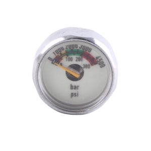 Axial Pressure Gauge Y25 Iron Nickel Plated Diaphragm Industrial Device Monitoring Gauge 0-4500 PSI for HVAC Systems Replaces Y25