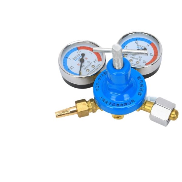 YQE-03 Acetylene Propane Pressure Regulator with Dual Gauges - For Oxygen, Nitrogen, Argon, Hydrogen, Air, CO2 Applications