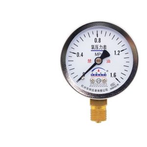 YONGYI YO60 Radial Oxygen Pressure Gauge (0-1.6MPa, 2.5 Accuracy) for Water, Hydraulic, Oil and Gas Systems