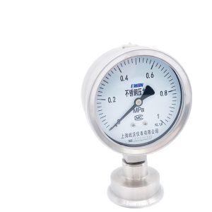 Sanitary Diaphragm Pressure Gauge YTF-100H/MC (1.6/1.0 Grade, 0-1 MPa, 100mm Nominal Diameter) for HVAC Systems