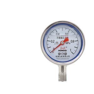 Hongqi YTN-60BF Stainless Steel Pressure Gauge - Shockproof Vacuum Meter - High Temperature Corrosion Resistant - M14*1.5 Connection
