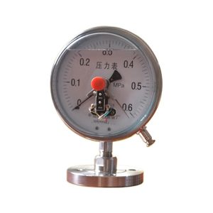Flange Diaphragm Electrical Contact Pressure Gauge YTXC-150 DN25 (0-0.6 MPa) for HVAC Systems