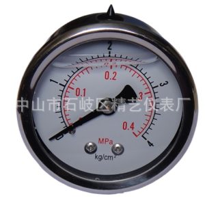 YN-50Z Stainless Steel Sand Filter Pressure Gauge 0-4KG Axial Type 50mm Diameter for HVAC Pool Systems