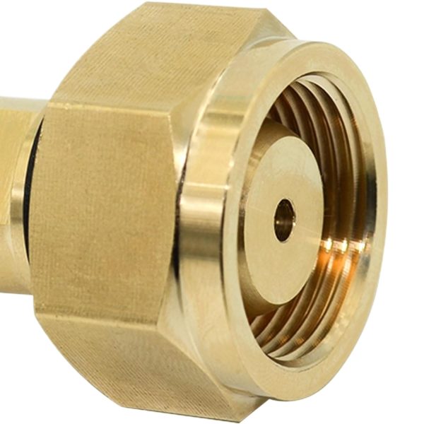 CGA520 to CGA200 Cylinder Adapter Brass Gas Tank Connector Threaded Fitting - 이미지 3