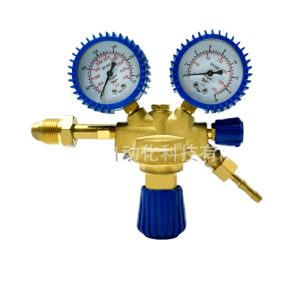 Antivibration Oxygen Pressure Regulator Valve Gauge for Oxygen Cylinder O2 Tanks with Dual Pressure Gauges (350 Bar/5000 PSI, 16 Bar/230 PSI)