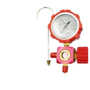 R12 Refrigerant Manifold Gauge Set with Sight Glass Triple Valve for HVAC AC Charging