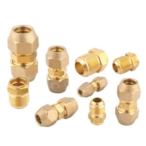 Brass Flared Tube Fittings (6.35mm to 19.05mm) for HVAC Line Extension without Welding