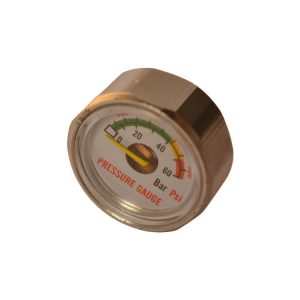 Mini Pressure Gauge Y25, 0-60 Bar/Psi, Axial Thread Connection, for HVAC Systems