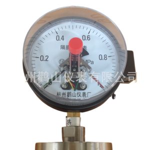Hawksbill YXC100MF/DN20 Diaphragm Electrical Contact Pressure Gauge 0-1 MPa, 1.6 Accuracy Class, Radial Connection, 100mm Nominal Diameter