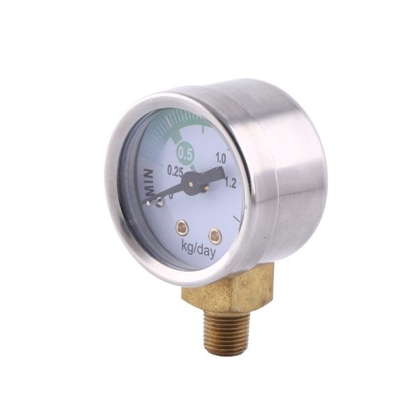 Mini Pressure Gauge Y40K (40mm Dial, 0-1.2 kg/day, Radial Brass Connector) for HVAC Systems - Image 3