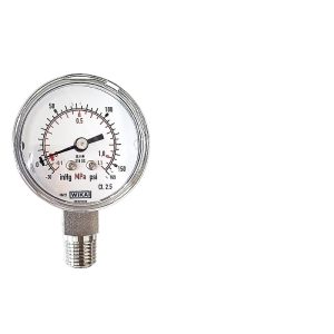 Compact Pressure Gauge WIKA 131.11 Series (0-160 psi / 0-1.1 MPa, 316 SS) for Industrial HVAC Systems